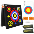20'' x 20'' x 4'' Foam Archery Target Set Foldable Self-Standing High-Density Target Block Backyard, Portable Target for Compound Bows Youth Archery Practice, Built-in Carrying Handle (2 pack)