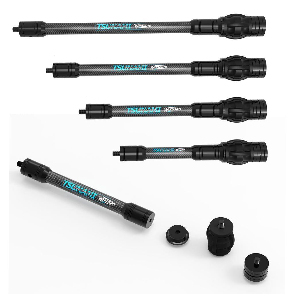 Archery Bow Stabilizer, Shock Absorber with Rubber, Noise Reduction, Detachable Weights, Universal Fit for Compound Bow Recurve Bow, Outdoor Archery Hunting Gear