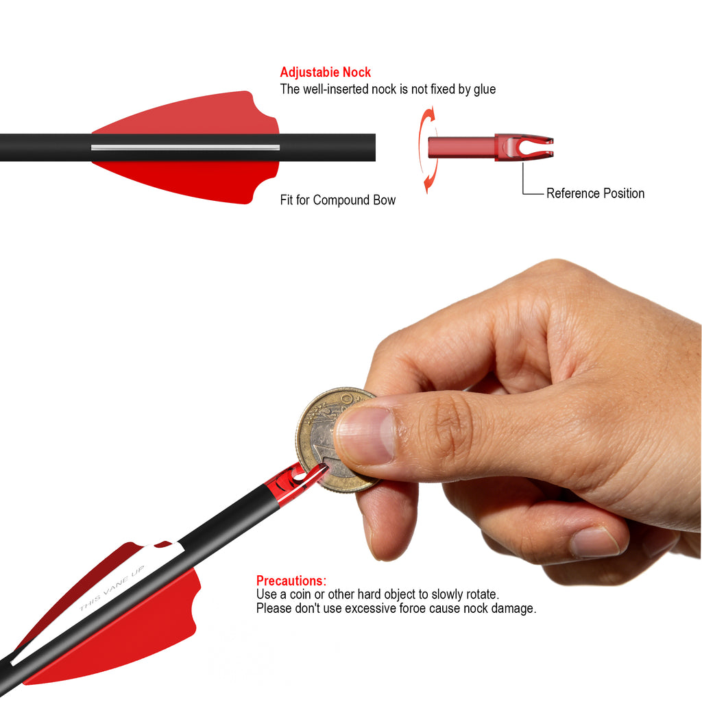 32" Pure Carbon Arrows Archery Practice Hunting Arrows with Shaft 400 350 300 Spine with Removable Tips for Compound & Recurve Bow and Longbow (Pack of 12)