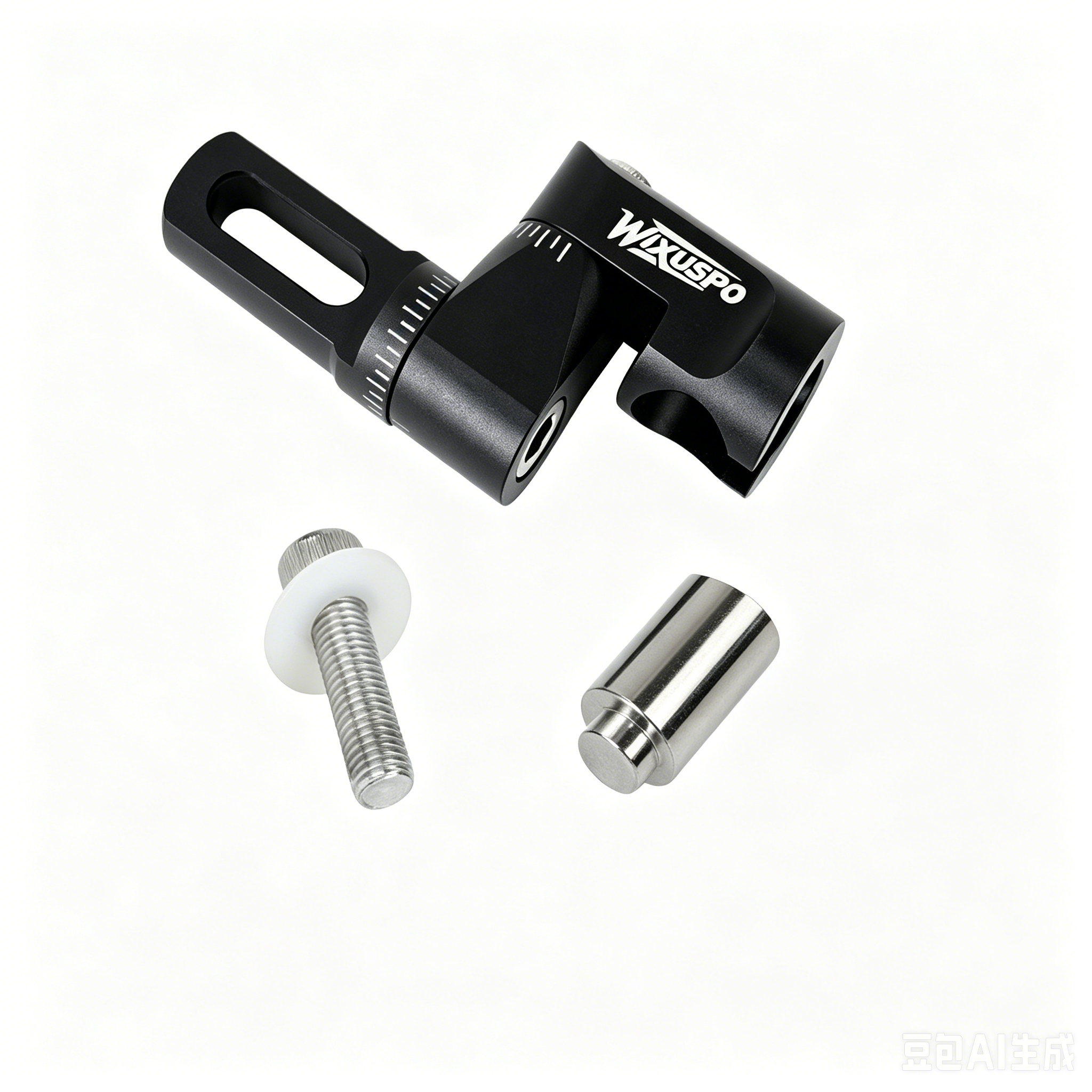 Adjustable Archery Stabilizer Single Side Adjustable V-Bar Mount, CNC Machined Aluminum, Universal Fit for Compound/Recurve Bow Stabilizer, Archery Hunting Target Shooting Accessory