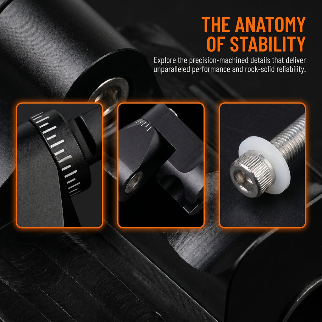 Adjustable Archery Stabilizer Single Side Adjustable V-Bar Mount, CNC Machined Aluminum, Universal Fit for Compound/Recurve Bow Stabilizer, Archery Hunting Target Shooting Accessory
